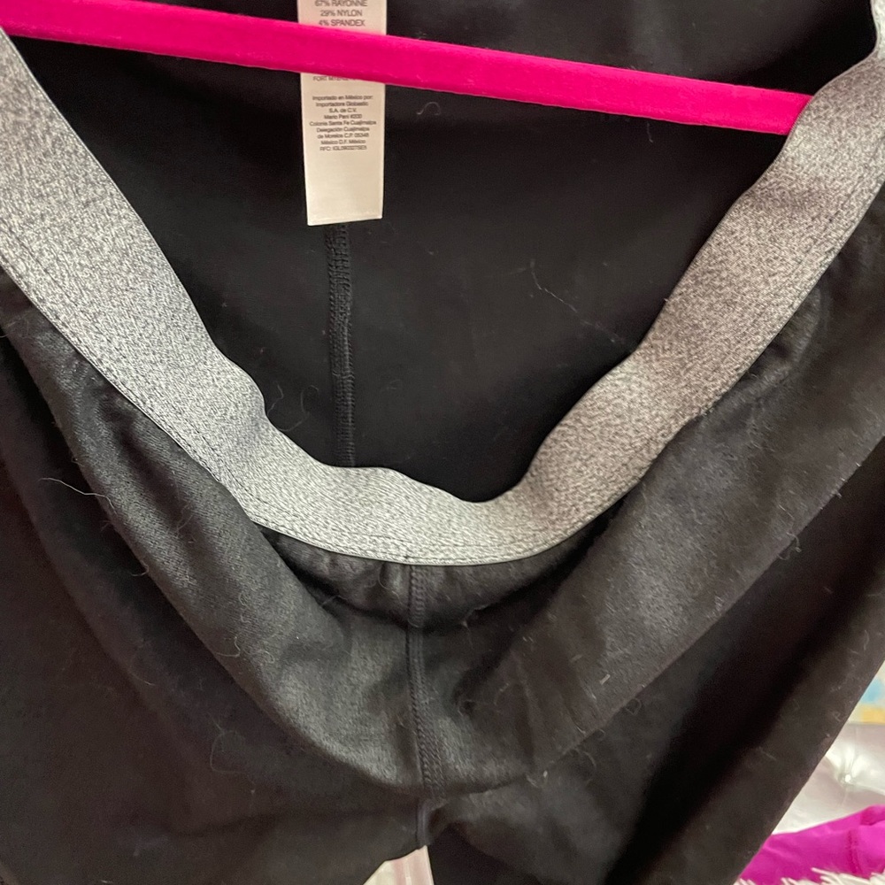 Chico's Black Track Pants with Gray Waistband